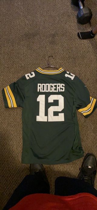 Aaron Rodgers Green Bay Packers Nfl Nike On Field Jersey Home Size Large L Men 