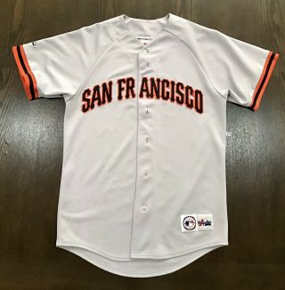 San Francisco Giants Majestic Road Grey Baseball Jersey M Vtg Euc 90’s