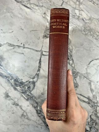 1892 Antique Book " The Poetical Of John Milton "