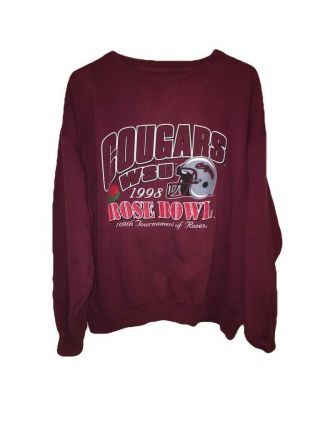 Vintage 1998 Rose Bowl Washington State University Cougars Sweatshirt Wazzu