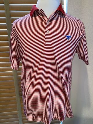 Peter Millar Summer Comfort Smu Mustangs Golf Polo Shirt Size S.  P11838