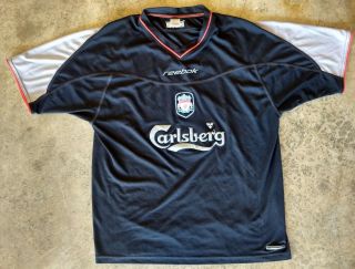 Reebok Liverpool 2002 - 2003 Away Soccer Jersey Football Shirt - Men 