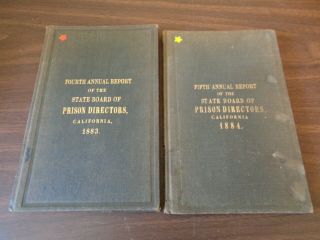 1883 & 1884 Annual Reports Of The State Board Of Prison Directors - California