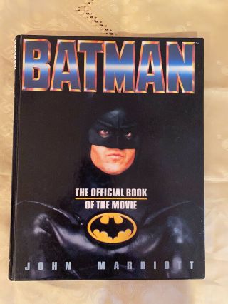 1989 Batman The Official Book Of The Movie By John Marriott Hardcover Like