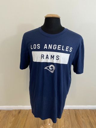 Team Issued Coach Worn Nike Dri - Fit Training Los Angeles Rams Nfl T - Shirt Sz Xl