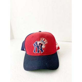 York Yankees Sports Specialties Snapback Baseball Hat Red Blue Script Vintag