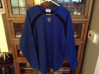 York Mets Majestic Authentic Therma Base Tech Fleece Sweatshirt Sz L - Cool