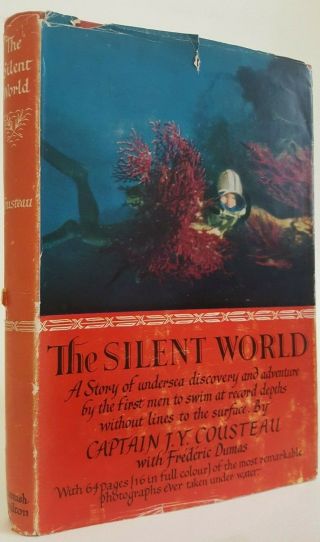 The Silent World Jacques - Yves Cousteau Scuba Diving Book Ocean Saltwater Fishes