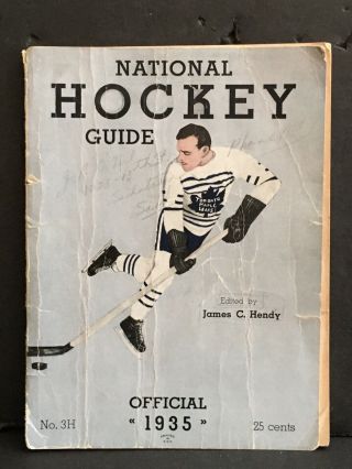 1935 Nhl National Hockey League Guide & Record Book No.  3h James Hendy