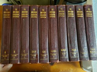 Vintage 1956 The American Educator Encyclopedia Volumes 1 - 10
