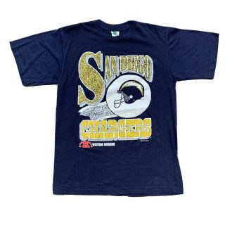 Vintage San Diego Chargers Tee Shirt Adult Size Xl Blue Nfl Afc