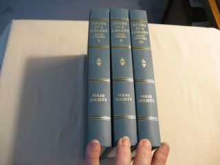Folio Society Hours In A Library Leslie Stephen Volumes I,  Ii,  Iii No Slipcase