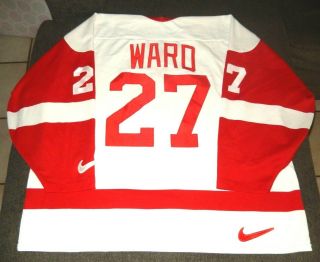 Tvg Aaron Ward Detroit Red Wings Nhl Hockey Nike Sewn Jersey Xl