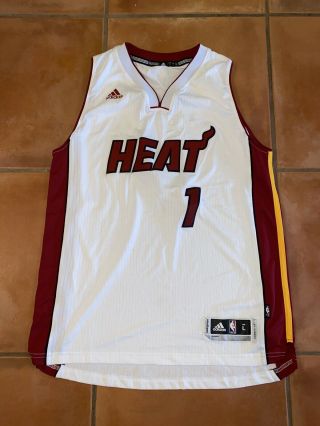 Authentic Adidas Miami Heat Chris Bosh Swingman Jersey Men’s White Sz L