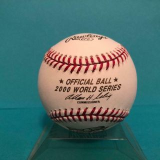 2000 MLB World Series Official Rawlings Baseball - Yankees/Mets 2