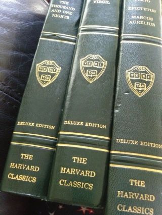 Set Of 3 Harvard Classic Books The Thousand And One Nights Virgil Plateau.