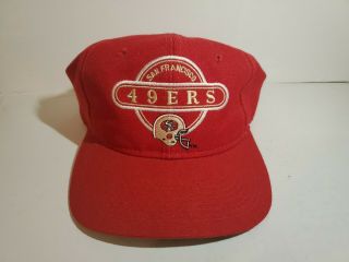Rare Vtg 90s Sports Specialities San Francisco 49ers Helmet Wool Snapback Hat