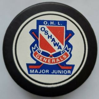 Ohl Oshawa Generals Major Junior Oha Game Puck Viceroy Mfg.  Made In Canada
