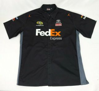 Chase Authentics Denny Hamlin 11 Fedex/jgr Joe Gibbs Racing Pit Jersey Mens 2xl
