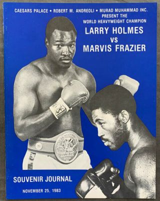 Larry Holmes - Marvis Frazier Official Program (1983)