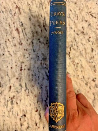 1898 Antique Poetry Book " Gray 