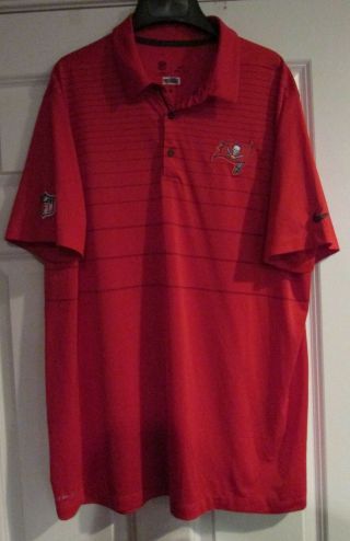 Nfl Tampa Bay Buccaneers Golf Polo Shirt By Reebok Xl Euc Red