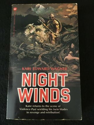 Night Winds By Karl Edward Wagner,  Frazetta Cover,  Warner Paperback,  1st