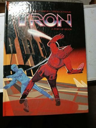 Tron Walt Disney Productions Pop - Up Book (1982,  Hardcover)