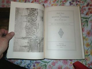 Antique Book - 1910 Early Days On Boston Common By Mary Farwell Ayer Plates