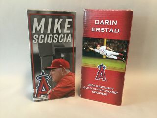 Darin Erstad and Mike Scioscia Los Angels Angels Bobbleheads SGAs 2
