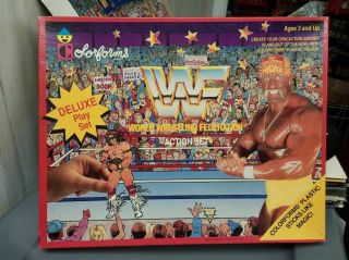 1990 Wwf Colorforms Deluxe Play Set Action Set Hulk Hogan Ultimate Warrior Wwe