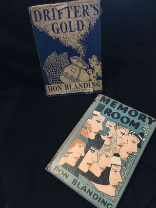 Vintage Don Blanding Art &poetry Books W/dust Jackets Drifter’s Gold,  Memory