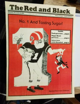 Georgia Bulldogs V Notre Dame & Tech Preview 1980 National Champions Poster Uga