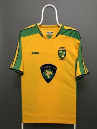Norwich City Football Shirt Home 2003 2004 Xara Proton Size M Jersey Champions
