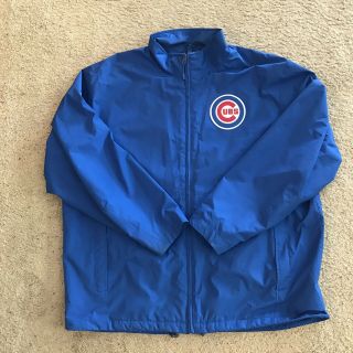 Chicago Cubs Authentic On Field Majestic Blue Water Resistant Jacket Size 2xl
