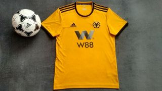 Wolverhampton Wanderers Fc 2018 - 2019 Adidas Home Football Shirt Jersey M - L