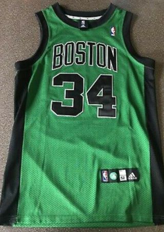 100 Authentic Adidas Paul Pierce Boston Celtics Jersey Size 52 Stitched