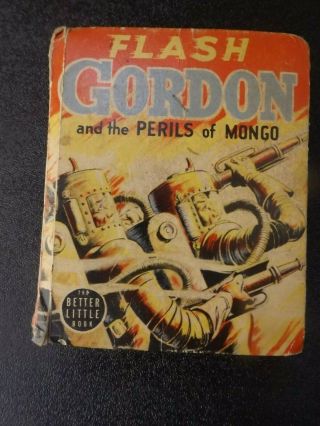 Flash Gordon Perils Of Mongo Big Little Book 1423 Good 1940 Sci - Fi Blb