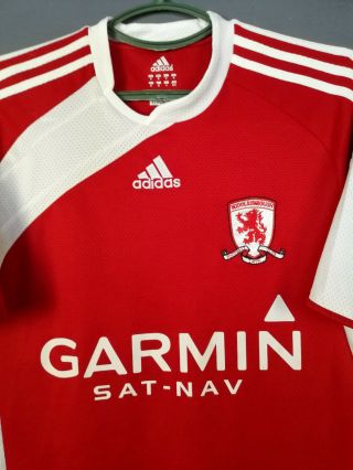 ADIDAS FC MIDDLESBROUGH 2009/2010 BORO HOME SOCCER FOOTBALL SHIRT JERSEY SIZE M 2