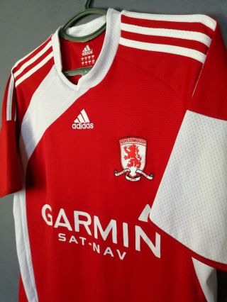 ADIDAS FC MIDDLESBROUGH 2009/2010 BORO HOME SOCCER FOOTBALL SHIRT JERSEY SIZE M 3