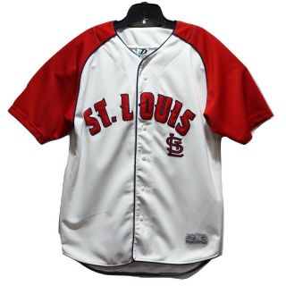 St Louis Cardinals Dynasty Series Mens White Red Medium Jersey Mlb Baseball