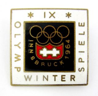 1964 Innsbruck Winter Olympic Games Official Logo Pin Badge