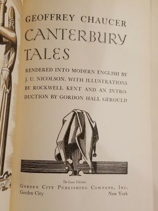 Geoffrey Chaucer Canterbury Tales in Modern English Illustrated by Rockwell Kent 3