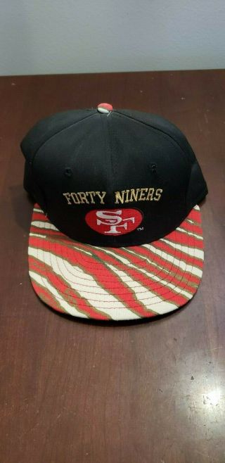 Zubaz San Francisco 49ers Snapback Hat (vintage) Made In Usa