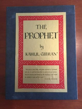 Kahlil Gibran The Prophet In Slipcase Alfred Knopf 1971 15th Printing