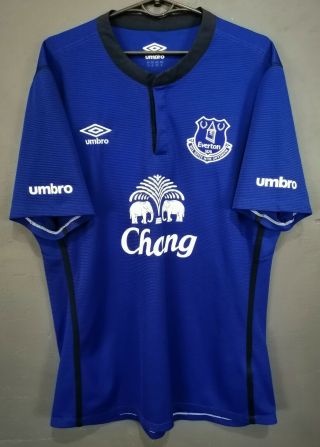 Mens Umbro Fc Everton 2014/2015 Home Soccer Football Shirt Jersey Maillot Size L