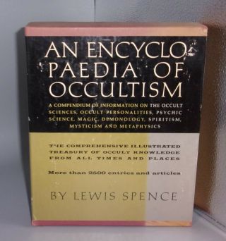 Encyclopaedia Of Occcultism By Lewis Spence Hardcover Book In Slipcase - 1960