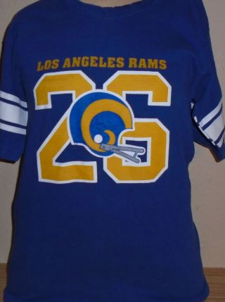 Vintage 1980s Los Angeles Rams Nfl Football Jersey T Shirt Champion Large (med