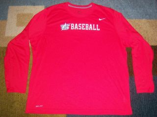 Nike Dri Fit Authentic Team Usa Baseball Long - Sleeved Training/workout Shirt 2xl