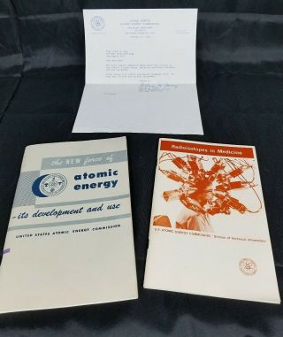 Atomic Energy Commission Letter To Civilian Activist & 2 Atomic Energy Pamphlets